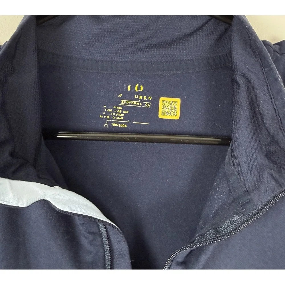Polo Ralph Lauren Performance Men's Large Navy Blue 1/4 Zip Pullover Golf Casual